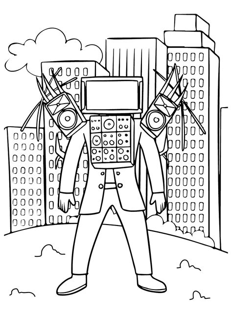 tv man coloring page|free printable tv coloring pages.